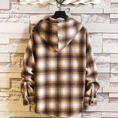 New Arrived Plaid Hoodie Sweatshirt Men