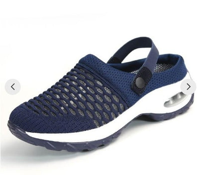 Hollow Out Shoes Mesh Casual Air Cushion Increased Sandals And Slippers