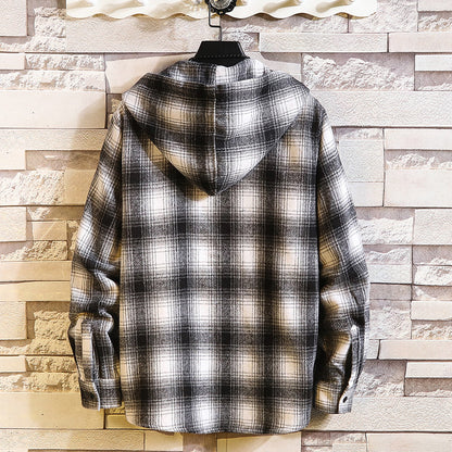 New Arrived Plaid Hoodie Sweatshirt Men